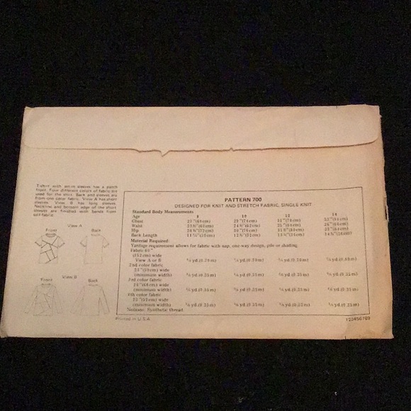 Vintage Kwik Sew T-Shirt Pattern Size 8-14. - Picture 2 of 3